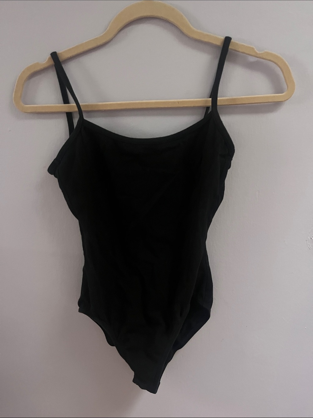 Women’s black dance leotard